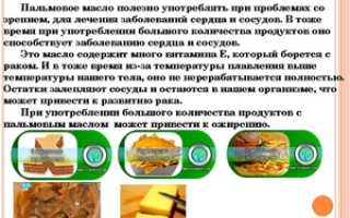 Пальмовое масло — вред или польза для здоровья