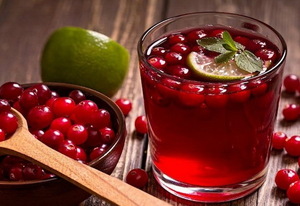 Клюквенный сок от ангины