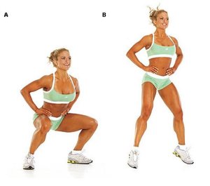 Упражнения для бедер дома Приседания для похудения бедер