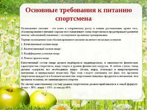 Как составить меню спортсмена