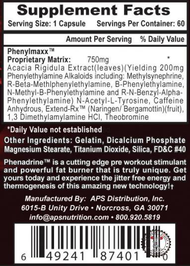 APS Phenadrine состав