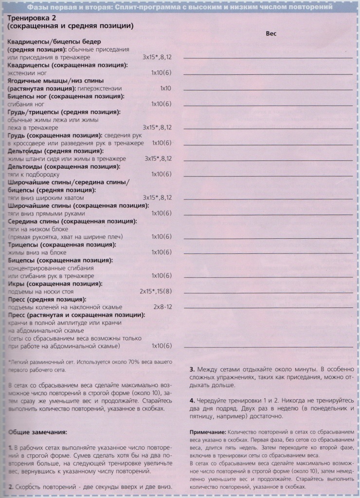 Фаза первая и вторая: Тренировка 2 Фаза первая и вторая: Тренировка 2