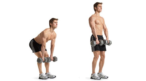 Тяга на прямых ногах