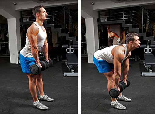 Тяга на прямых ногах