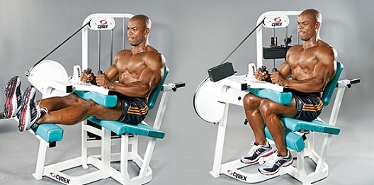 Сгибание ног сидя