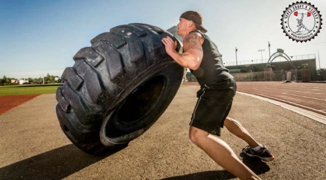 Переворачивание покрышки