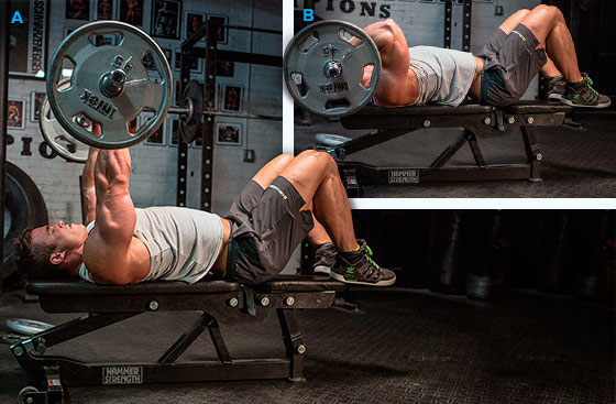 Французский жим штанги лежа