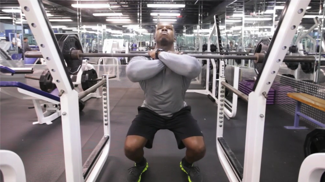 Фронтальные приседания