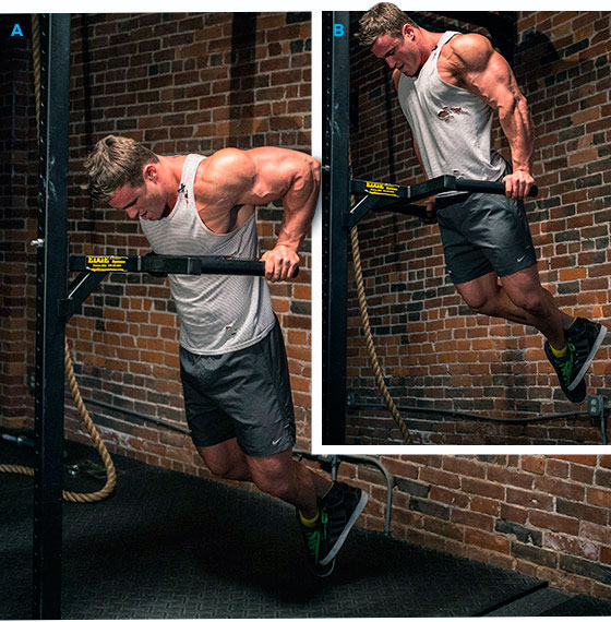 Отжимания на брусьях на трицепс