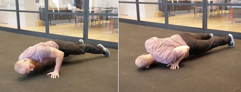 Отжимания с поворотом