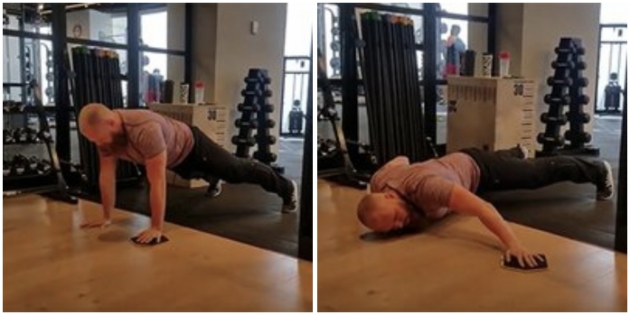 Отжимание со скольжением