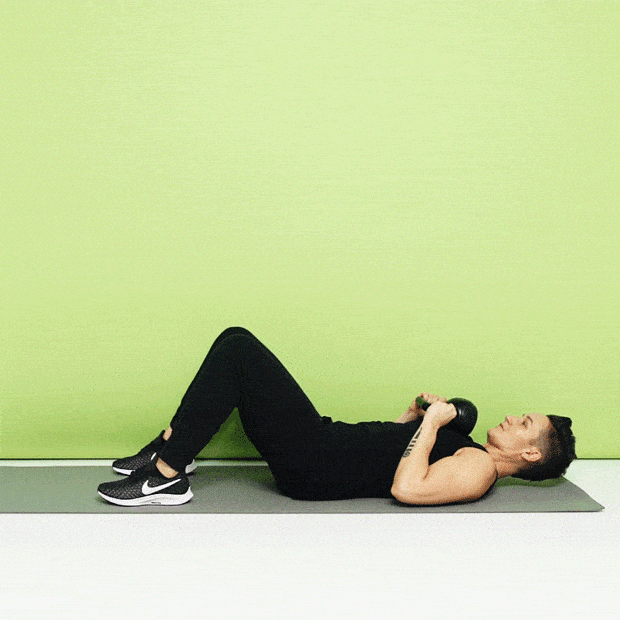 Подъем корпуса с гирей