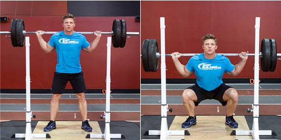 Приседания со штангой на плечах