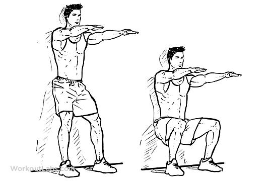 Приседания у стены