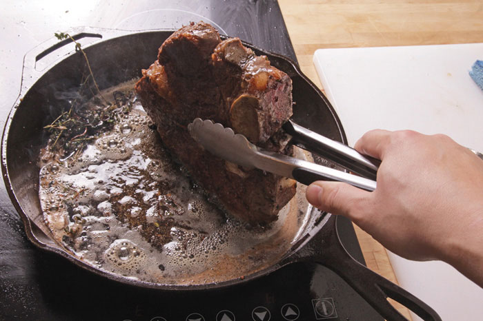 Прожарка стейка по бокам