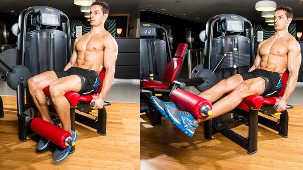 Разгибание ног сидя