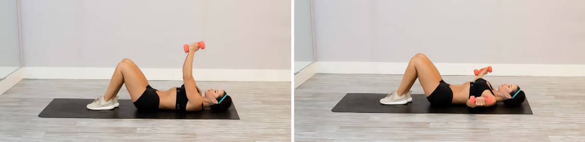 Сведение гантелей