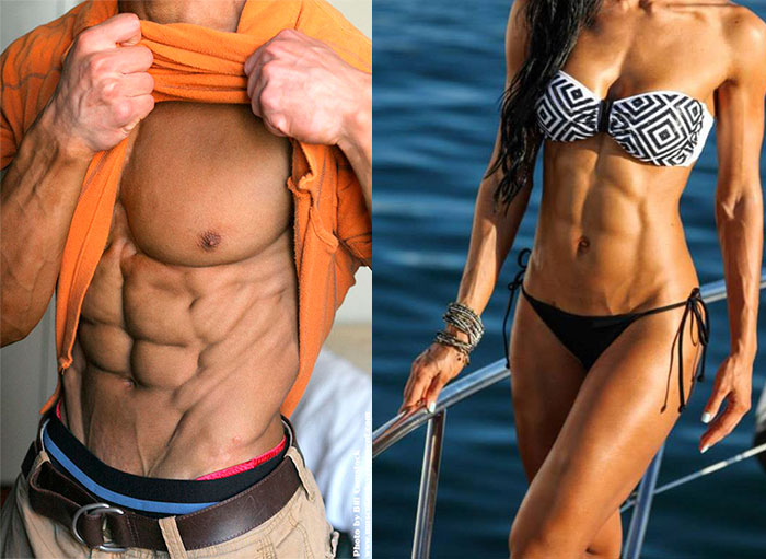 Рельефный пресс мужчин и женщин