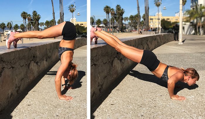 Отжимания и прогулка на руках
