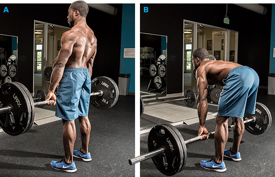 Становая тяга на прямых ногах