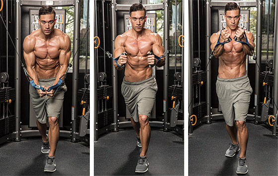 сведение рук в кроссовере