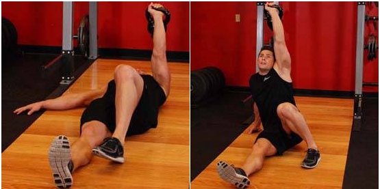 турецкий подъем с гирей