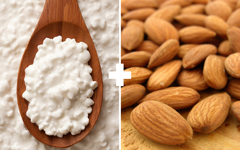 Творог с миндалем для ночного перекуса