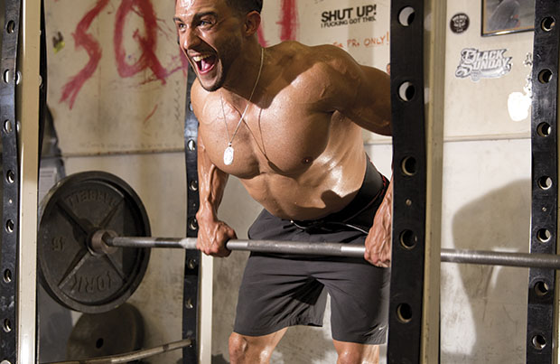 Тяга штанги в наклоне