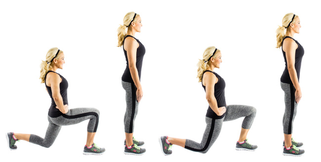 Выпады при ходьбе