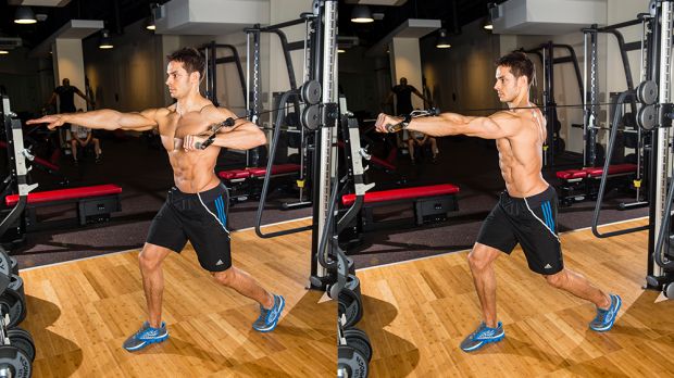 Жим одной рукой в кроссовере